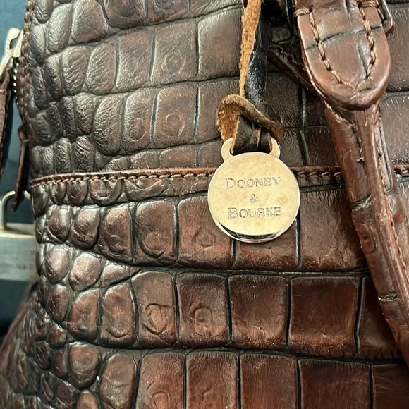 Dooney & Bourke Brown Leather Handbag - Picture 2 of 6